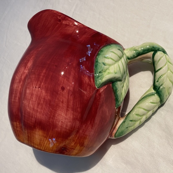 Ceramic apple pitcher hand painted - Picture 8 of 16